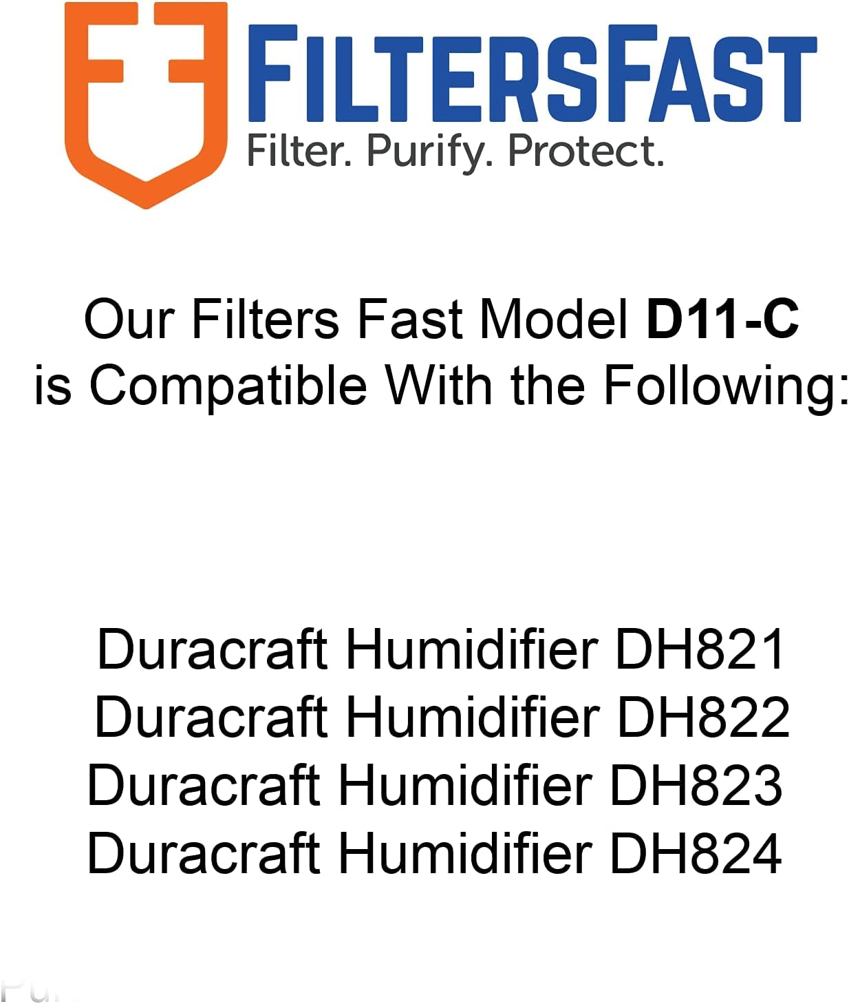 Filters Fast D11-C Compatible Replacement for Duracraft AC-811 Wick Humidifier Filter, 7x7.25x2 inch