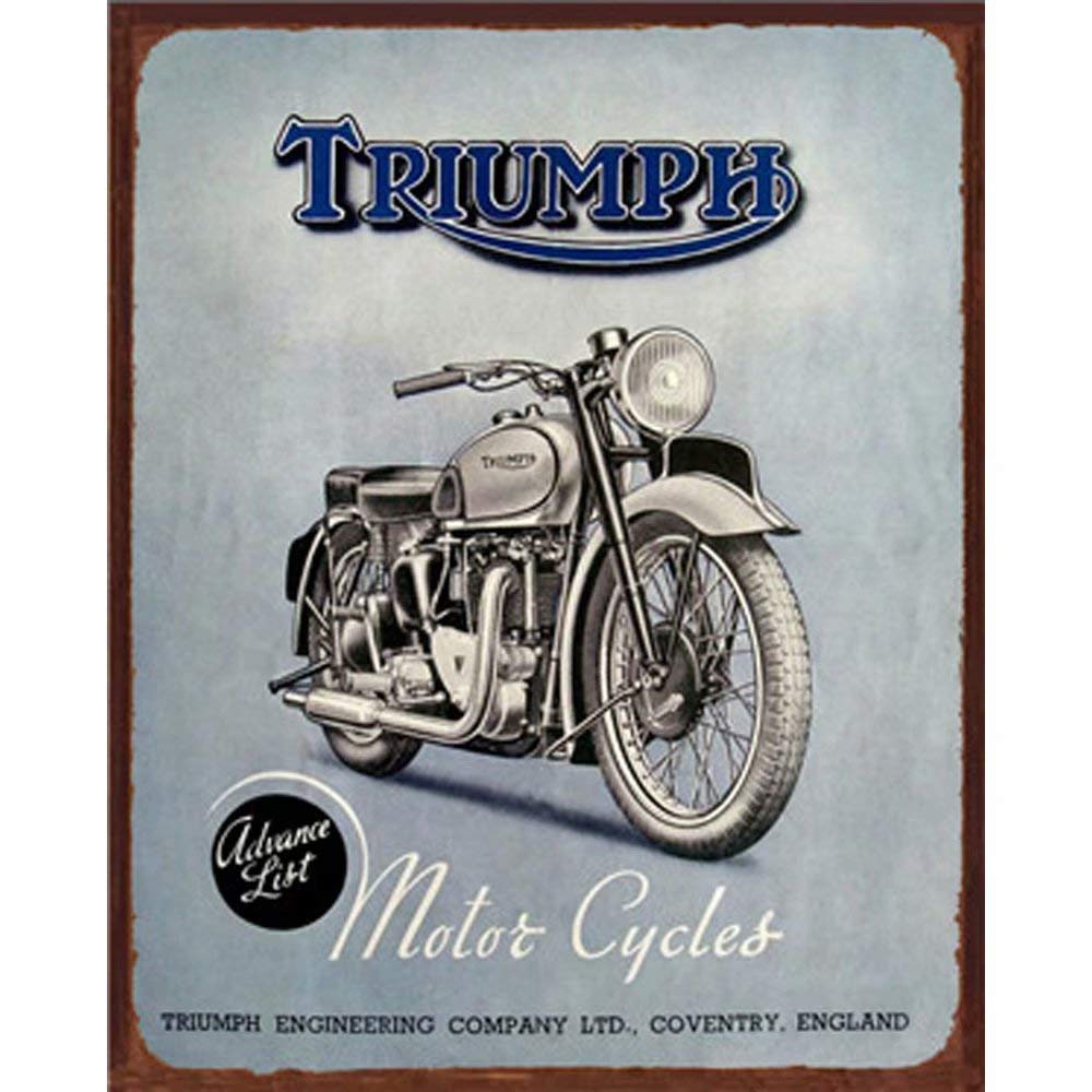 Targa Decorativa In Metallo Vintage – Cartello Piatto “Giro In Moto” – Decorazione Parete Per Garage E Officina - 5