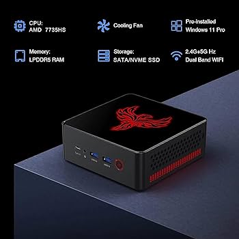 Amazon.co.jp: Ryzen 7 7735HS（最大4.75GHz） ミニPC Windows 11 DDR5