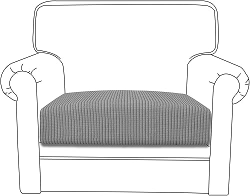 Vista 28 de Easy-Going - Funda de cojín elástica para sofá, funda de cojín protectora para asiento de sofá, suave, flexible con parte inferior elástica