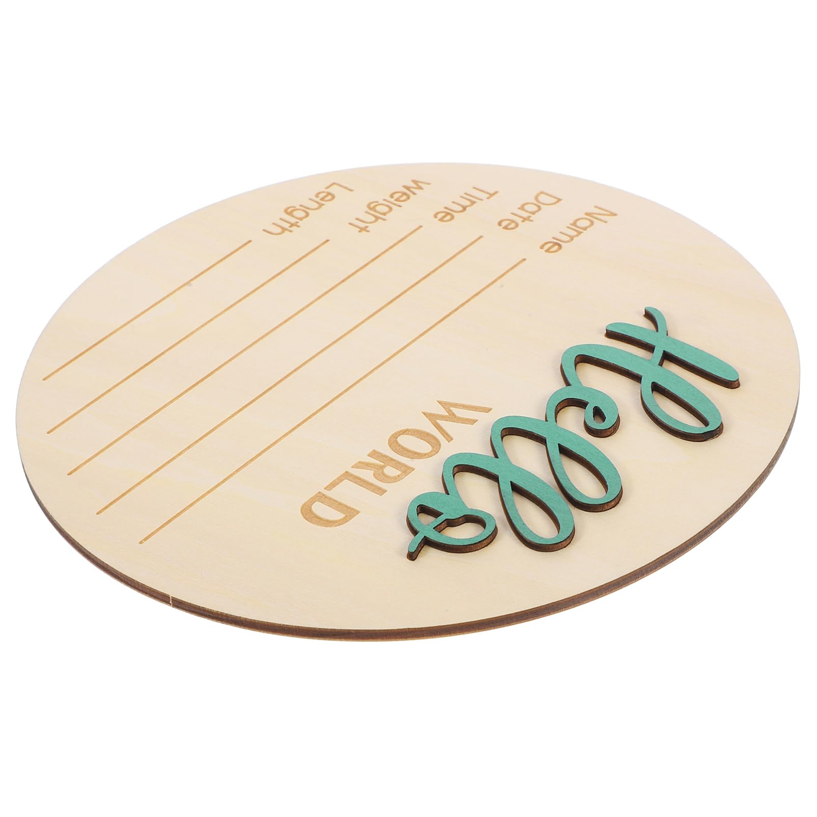 CIMAXIC Wooden Round Bulletin Board Baby Cards Birth Announcement Sign for Newborn Photography