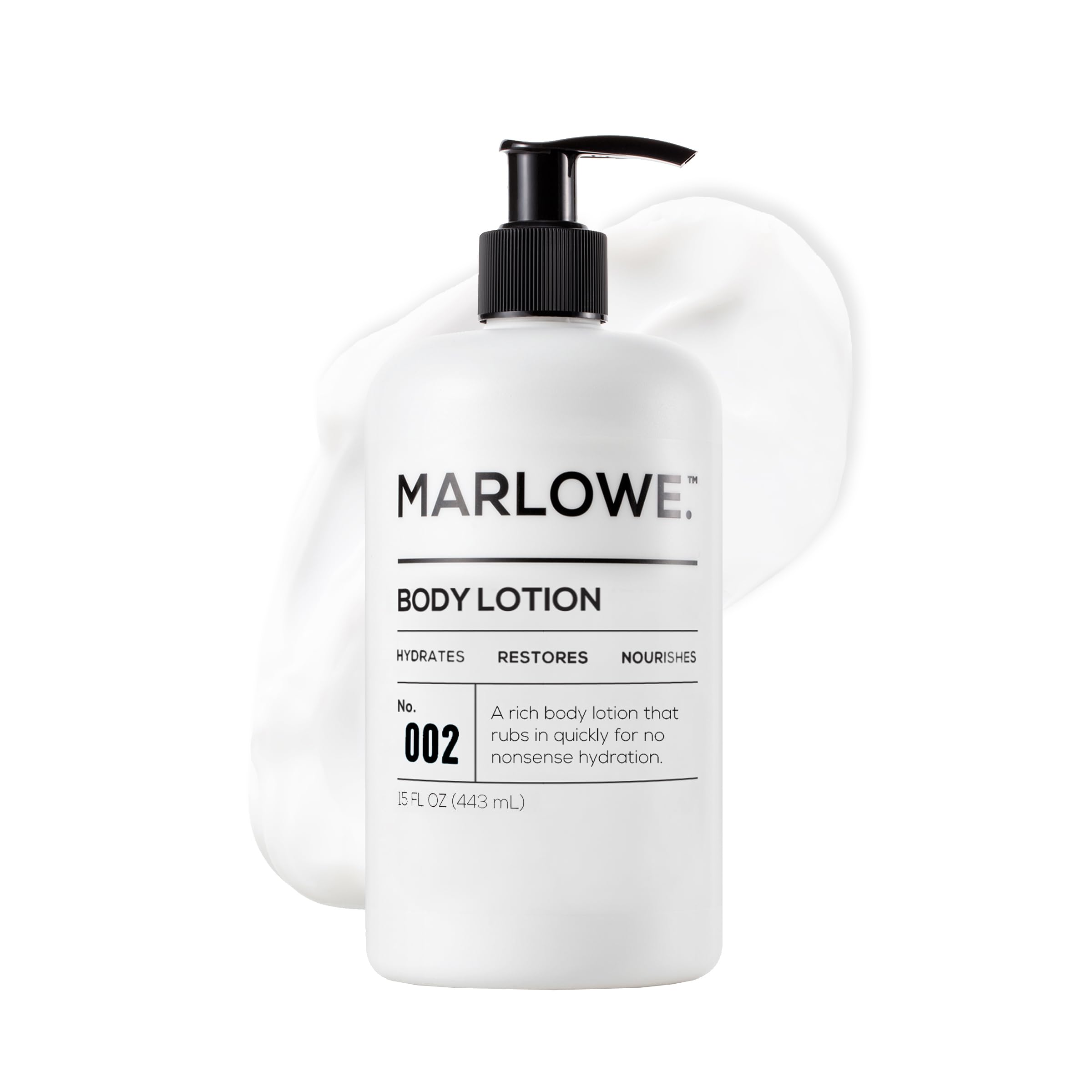 Sponsored Ad - MARLOWE. No. 002 Body Lotion 15 oz Pump, Original, Revitalizing Dry Skin Lotion with Aloe Vera & Amino Acids, Hydrates & Nourishes, Lightly Scented