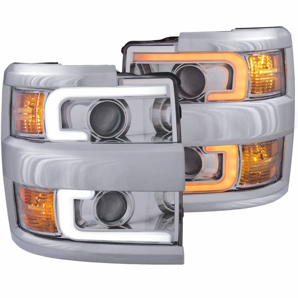 Photo 1 of ANZO For Chevy Silverado 2500 HD/3500 HD 2015-2019 Projector Headlights - Chrome | 111366