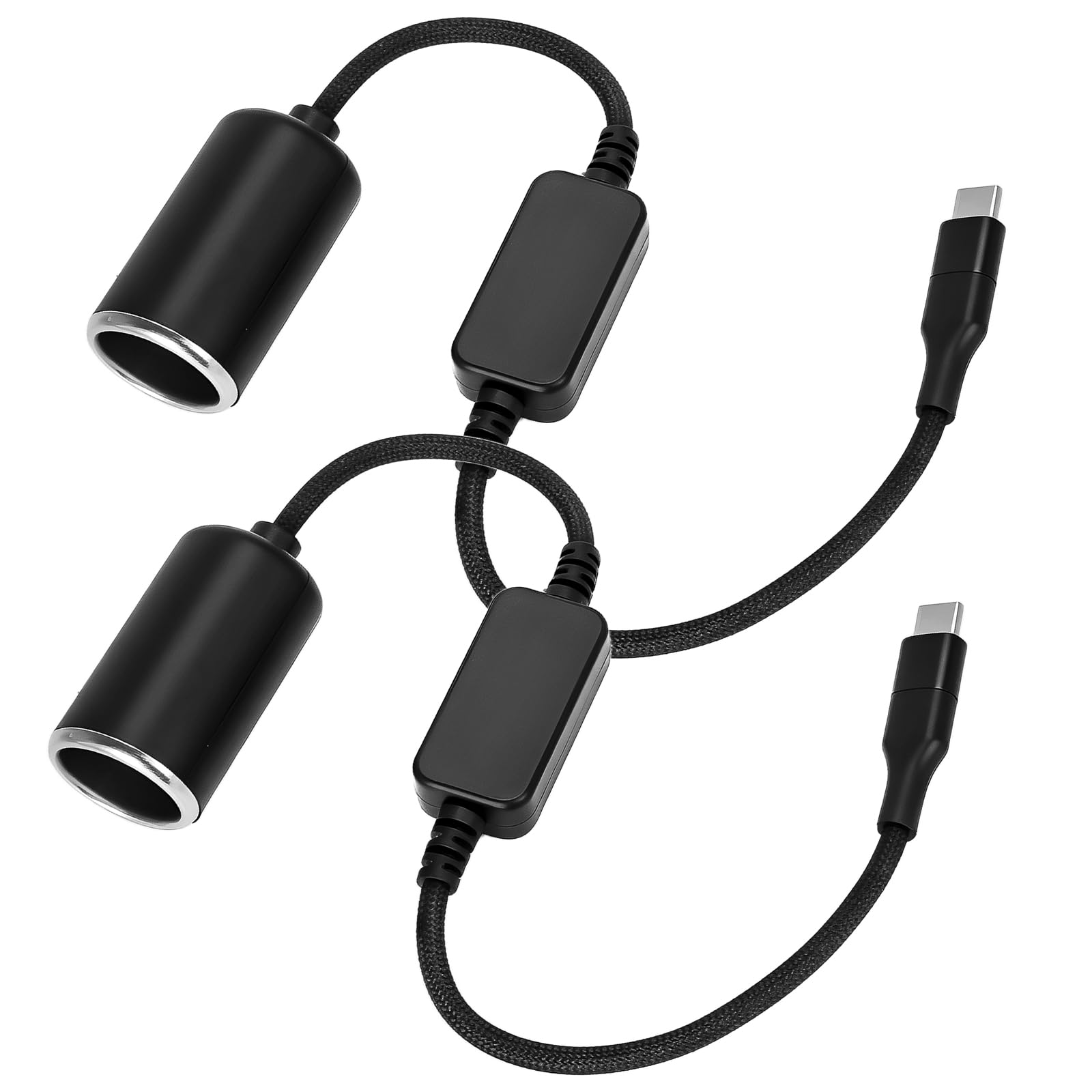 WYMECT USB C to 12V Adapter, USB C to 12V Cigarette Lighter Adapter ，Type C Male to 12V Cigarette Lighter Socket，for Dash Cam Power Bank GPS Car Led