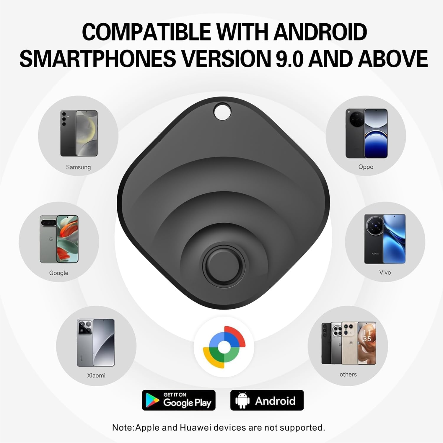 Reyke Tracker Android Smart Tag compatibile con Google Find My localizzatore per chiavi bagagli 4 pezzo