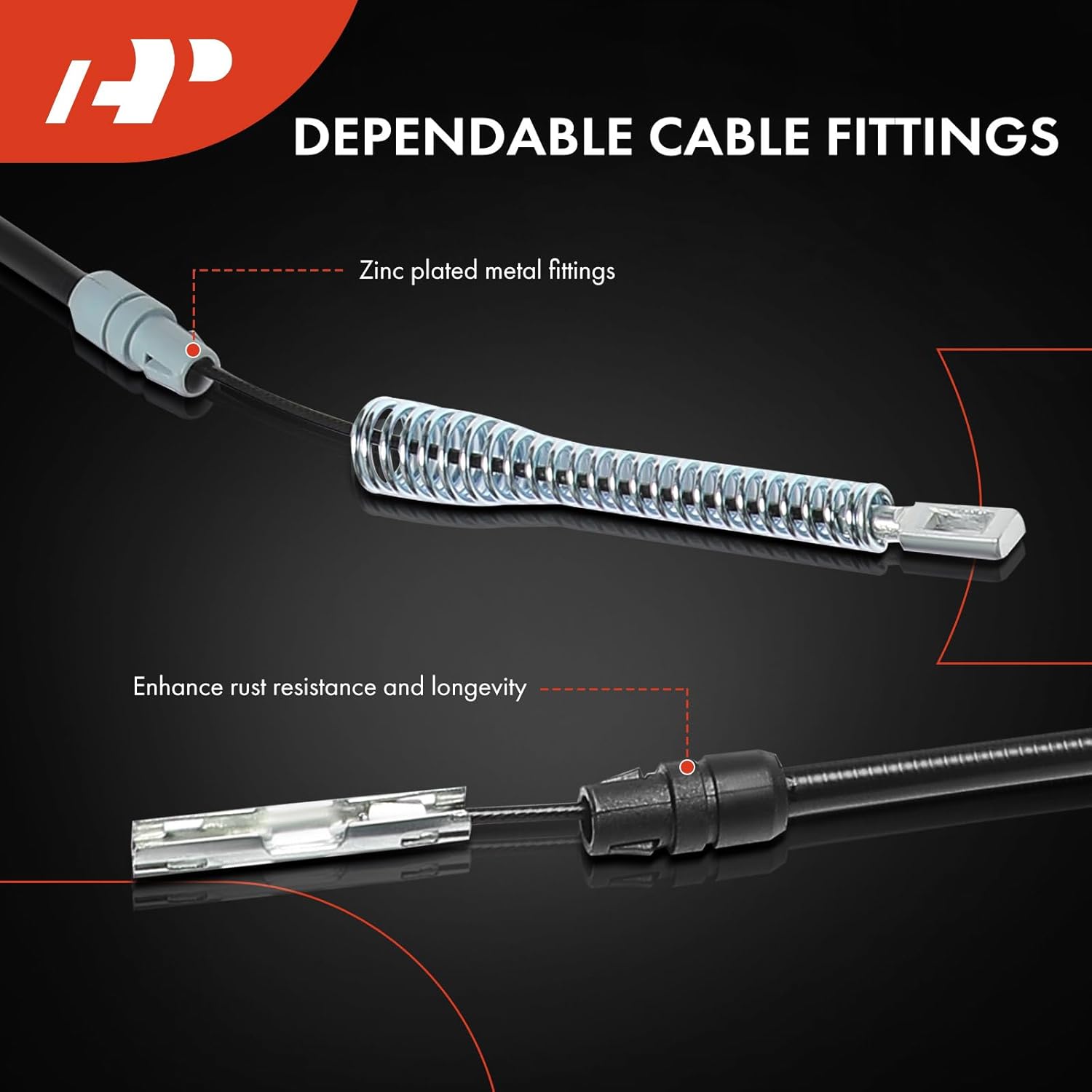 A-Premium Rear Passenger Side Parking Brake Cable Assembly Compatible with Ford and Lincoln Models: Expedition, Navigator, 2007-2017