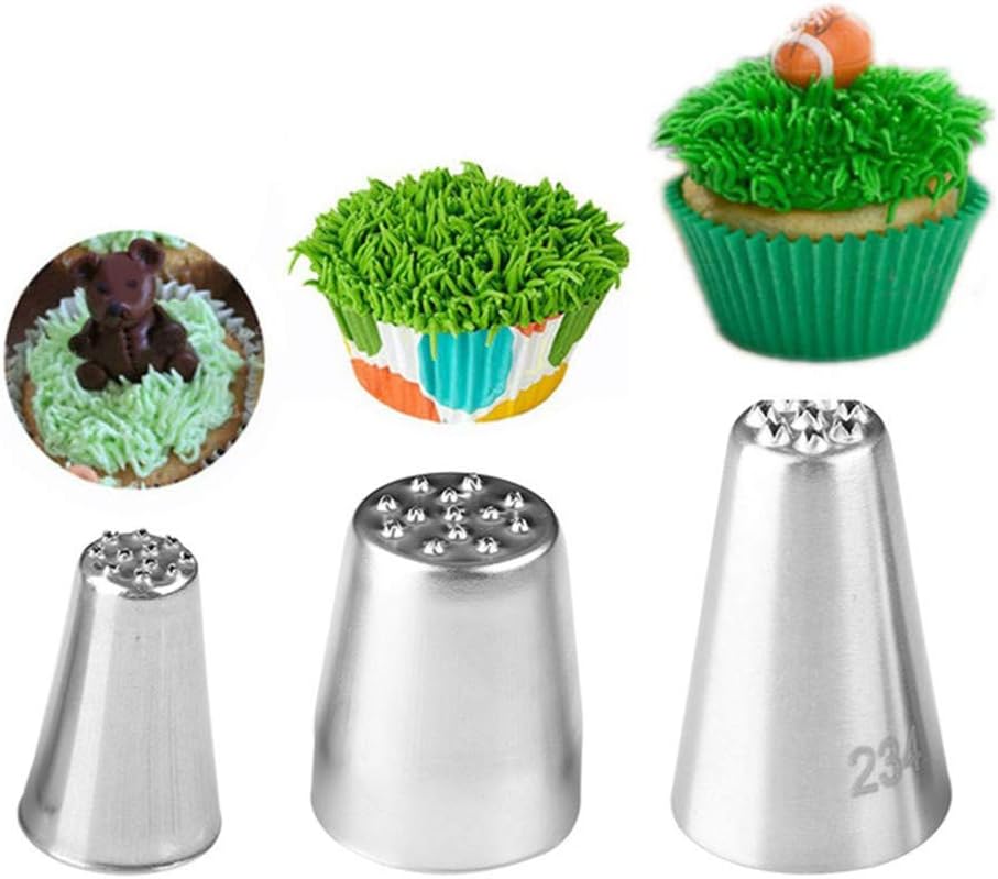 Symphony Wire Tips, Stainless Steel Icing Piping Nozzles For Pastry Fondant Tools (Grass)