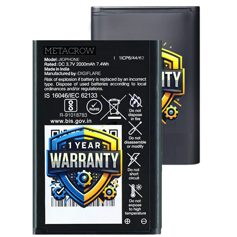 Image of Original Battery Compatible with LYF Jio Mobile Battery - (2000mAh) - 1 Year Warranty BC45