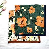 Vista 180 de FONYVE - Pañuelo de satén sedoso de tamaño mediano para mujer, cuadrado, 27.5 x 27.5 pulgadas