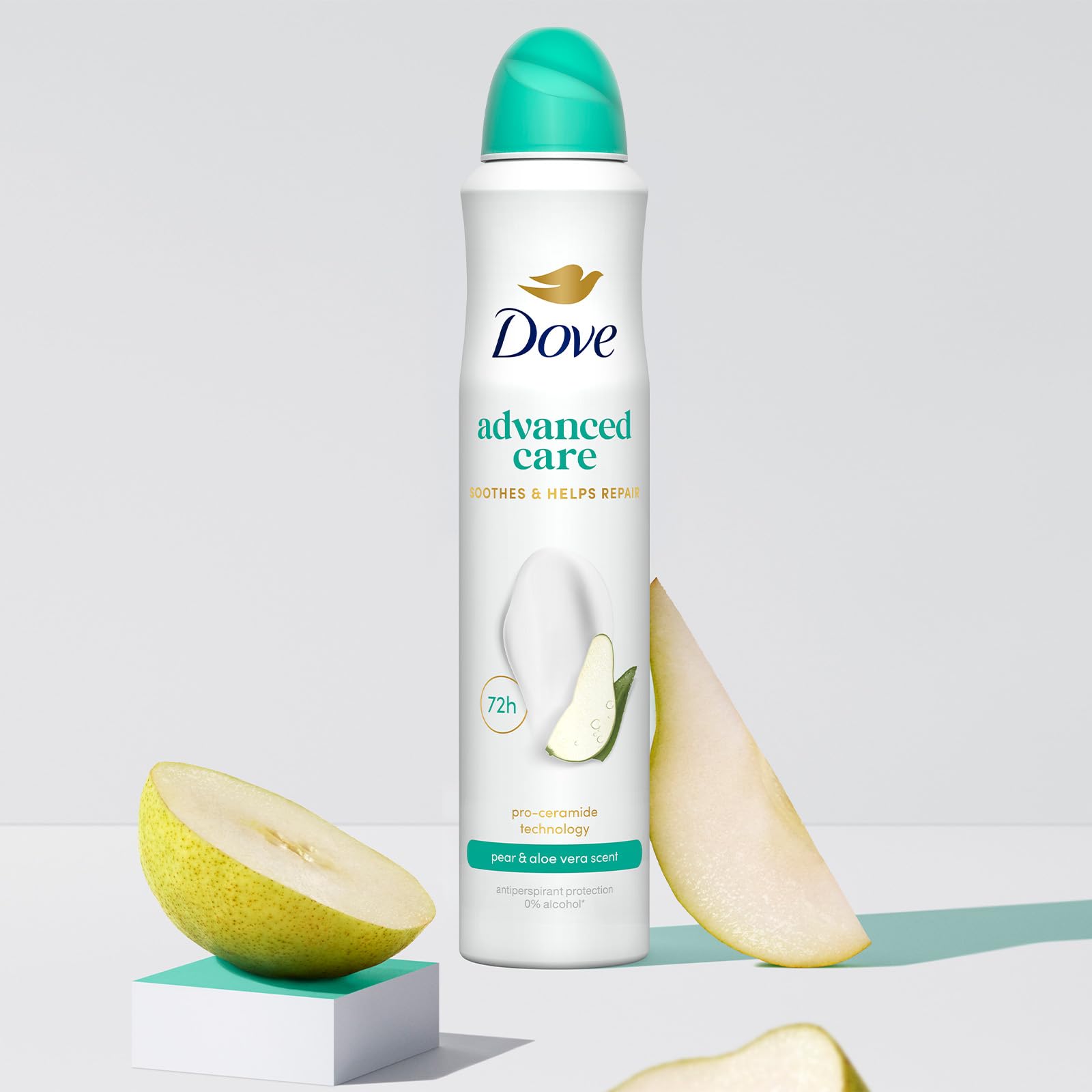 Dove Deodorante Spray Advanced Care Go Fresh Pera e Aloe Vera, con Formula Idratante e Delicata sulla Pelle, Senza Alcol, Pelle Asciutta Fino a 72 Ore, Deodorante Uomo e Donna, 6 Pezzi da 200ml