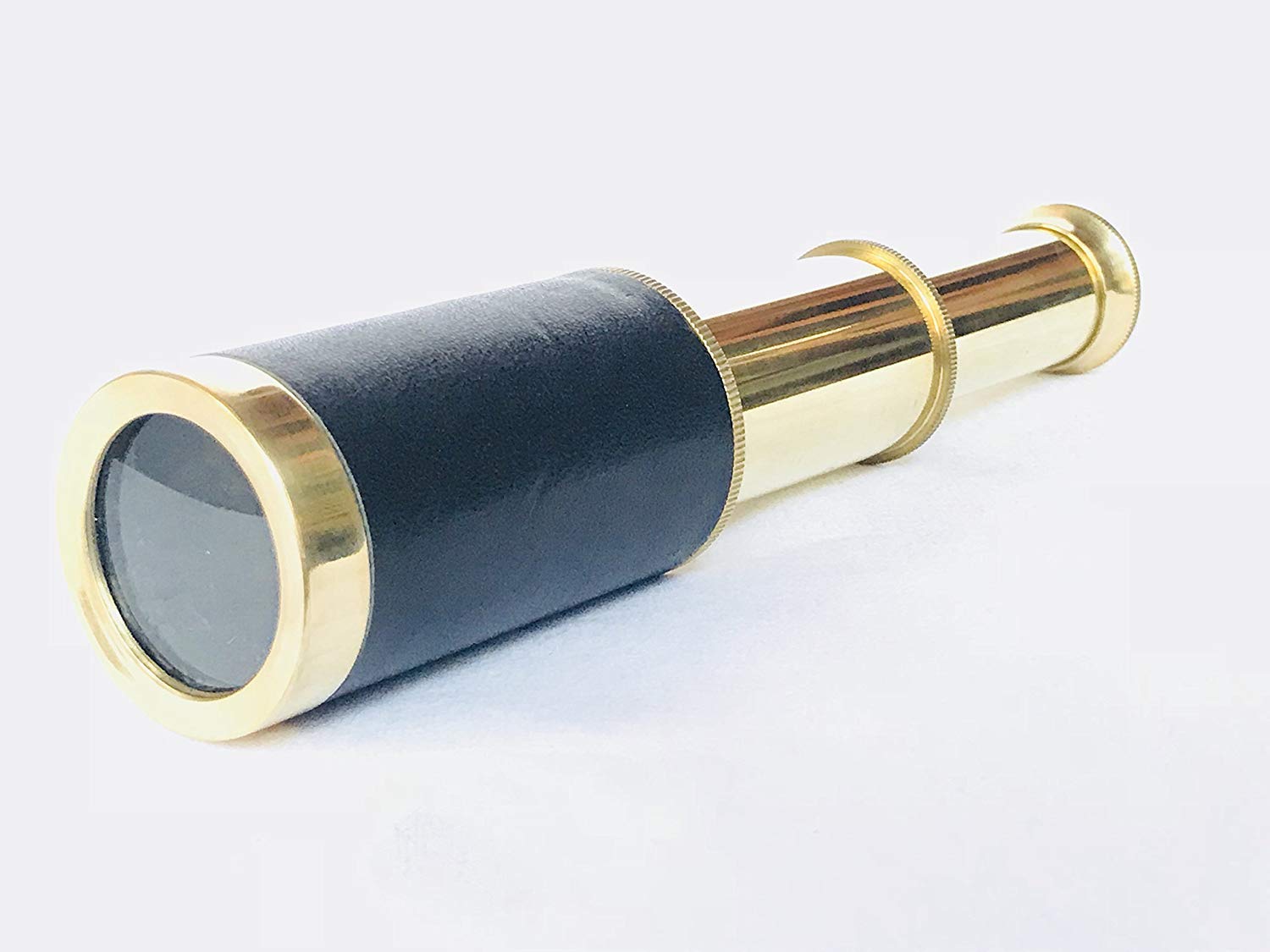 Ganga Nautical Golden Vintage Style Pocket Brass Telescope (6-Inch)