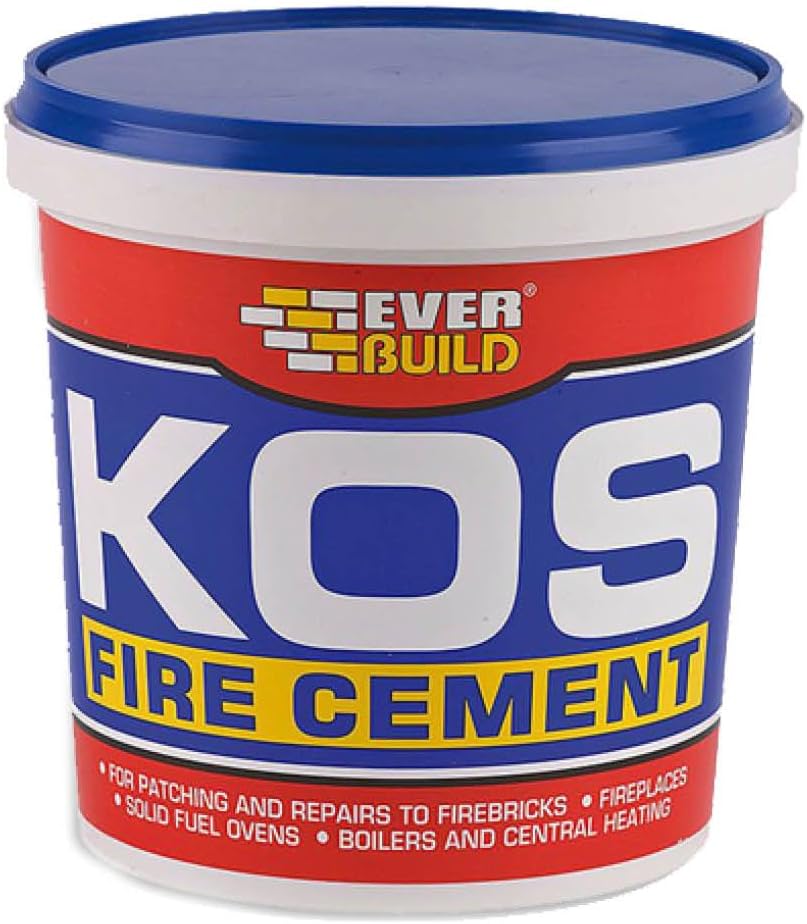 KOS Fire Cement Cartridge – Ready to Use – Resistant to Temperatures Up To 1250˚C – Black – 500g
