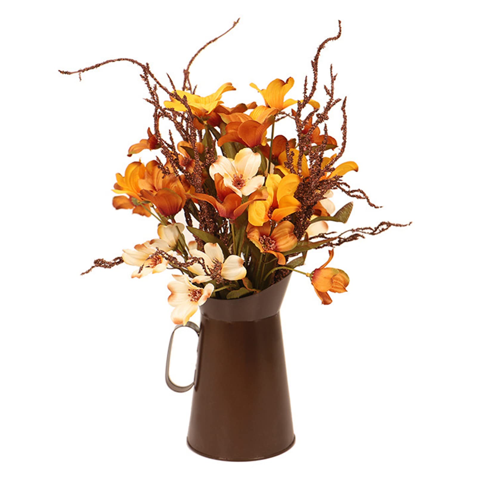 Nucelit Halloween Flower Bucket Simulation Autumn Floral Ornament Decor Supplies for Home New Year Birthday Party Decor Gift Halloween Flowers Artificial