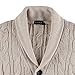 BOTVELA Men's Cable Knit Shawl Collar Casual Cardigan Sweater with Buttons and Pockets