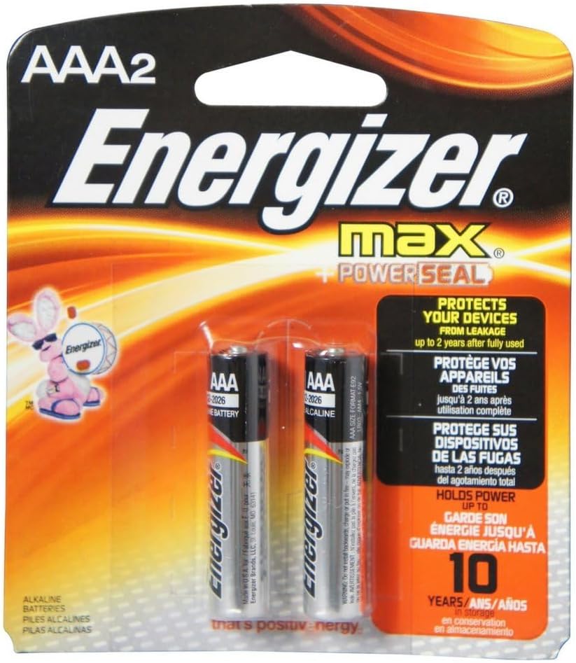Energizer MAX Alkaline Batteries AAA 2 Each (Pack of 12)