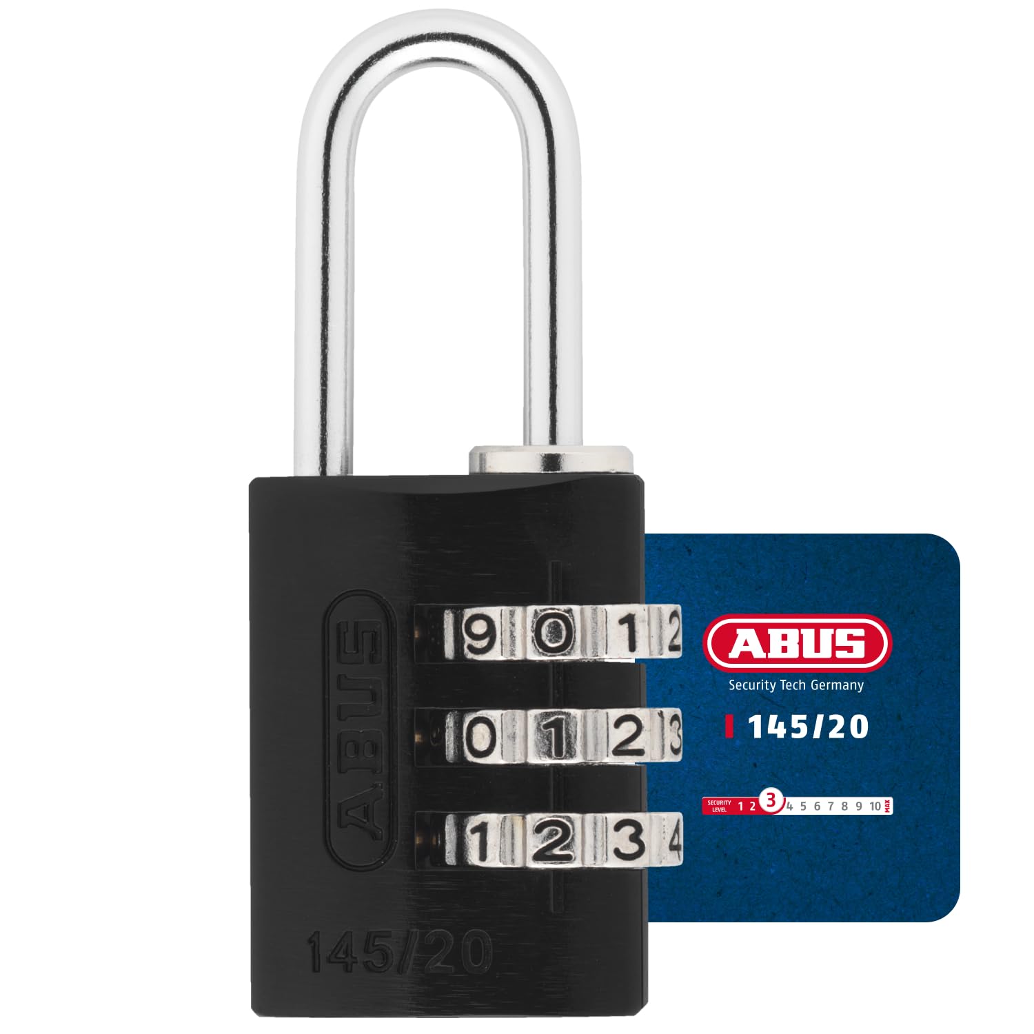 Abus Combination Padlock 145/20 Black 34599 4003318345999