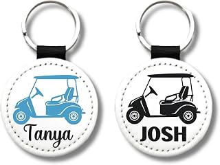 Handmade Personalized Golf Cart Key Chain, Golf Lovers Gift, Golf Gifts, bag tag for Men and Women