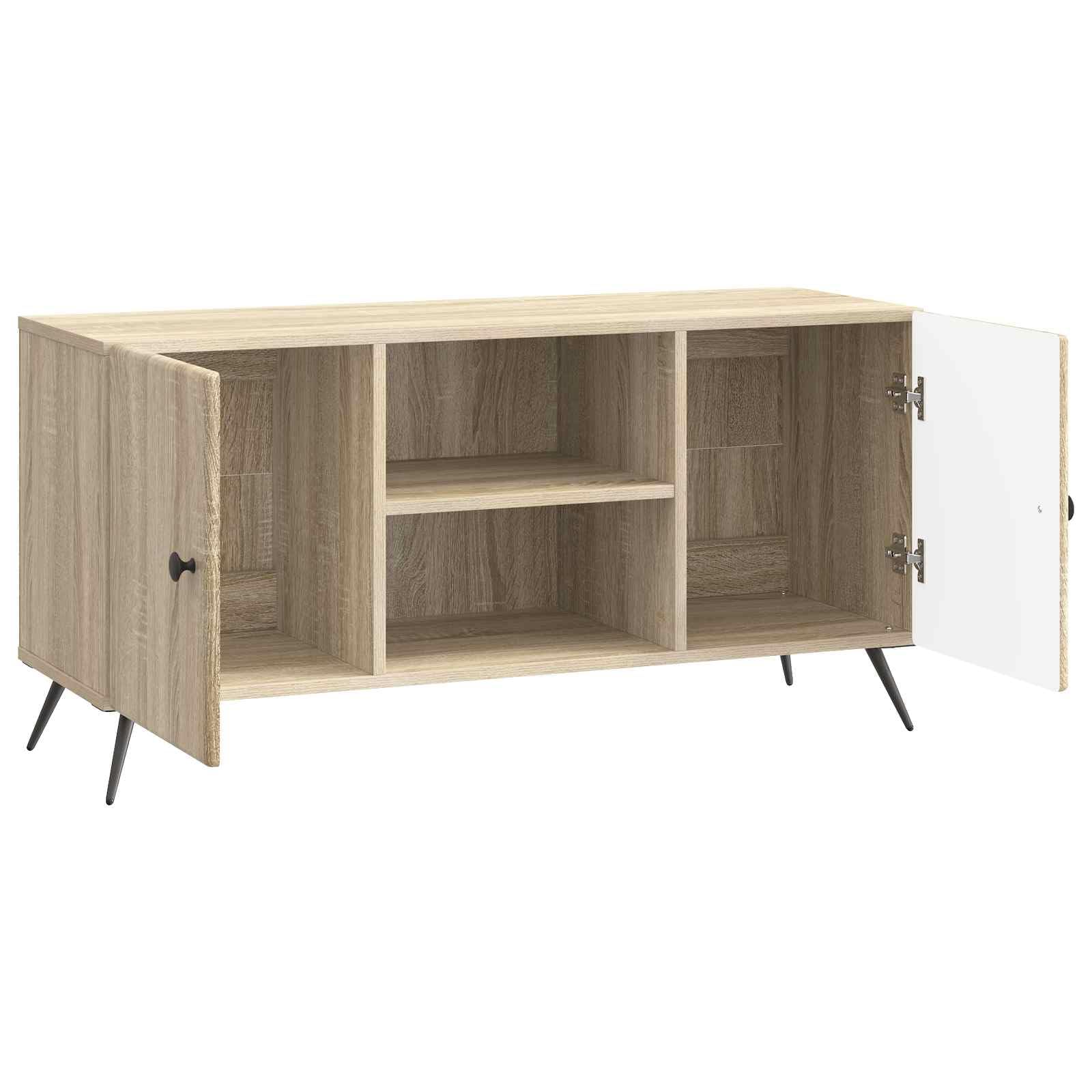 Mobile basso per TV, in rovere Sonoma, 102 x 34,5 x 50 cm