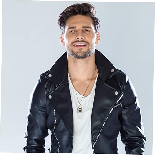 Miniatura 6 de BESPORTBLE Cross Bell Colgante Skull Man Accesorios de acero inoxidable