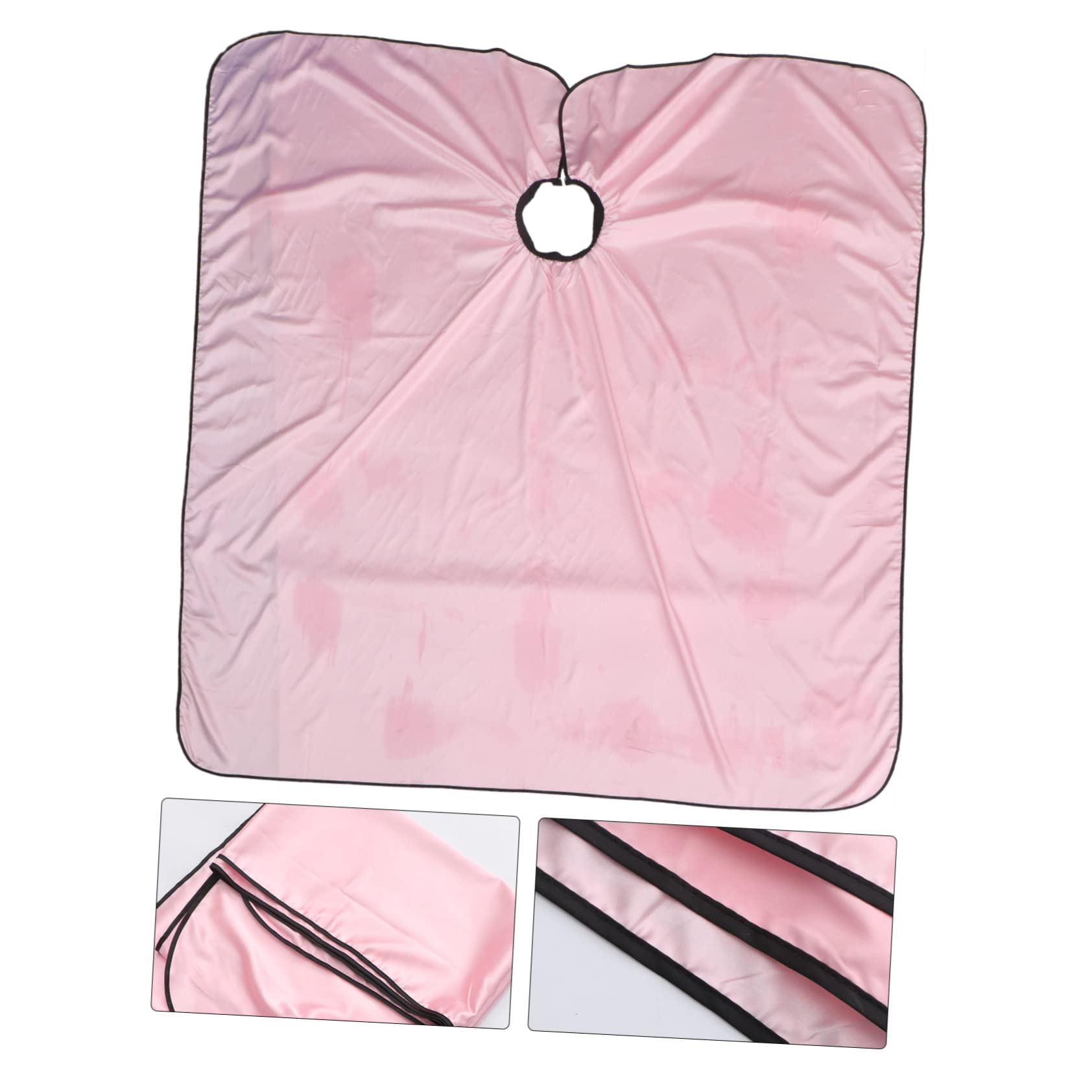 Mantellina Facile da Pulire in Tessuto Sintetico per Taglio Capelli e Protegge L'abbigliamento Rosa per Parrucchieri e Clienti in Salone