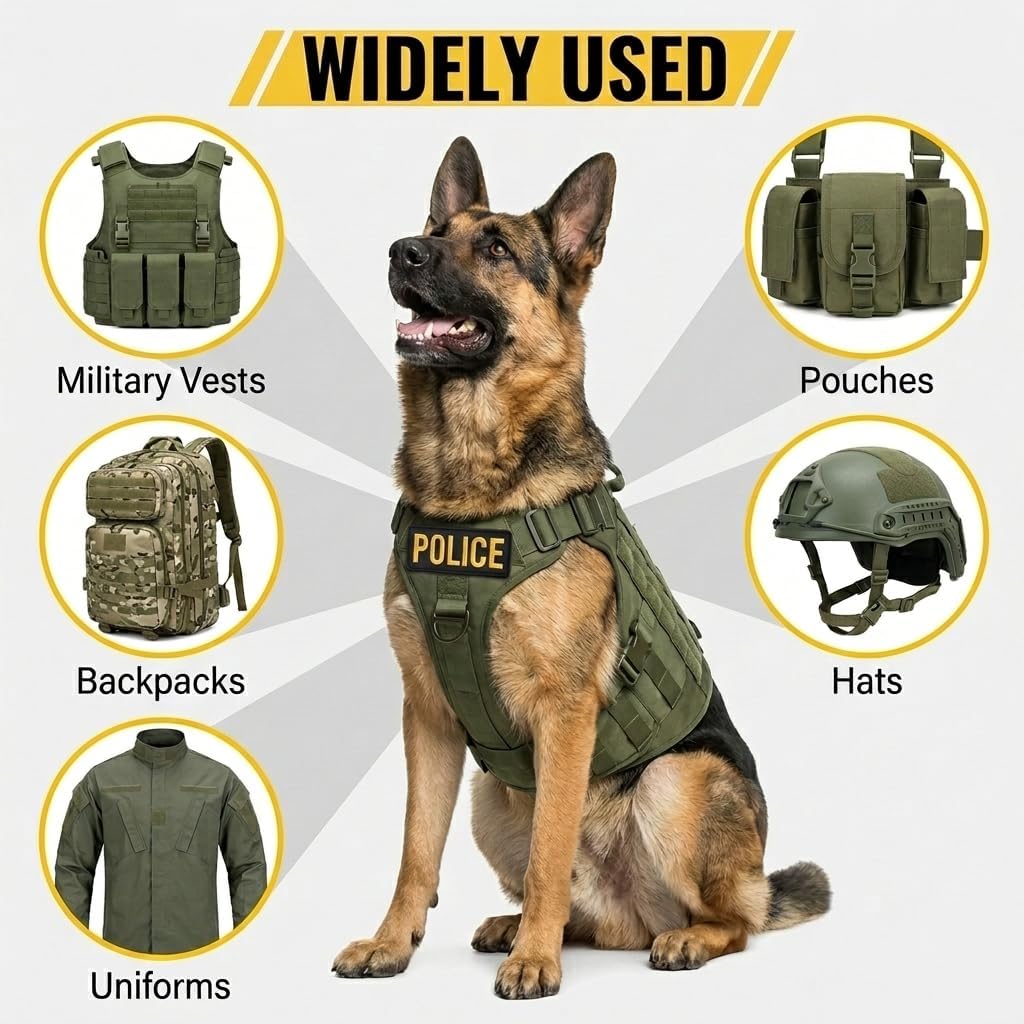 2 Pack Embroidered Patches, Tactical Name Patches with Hook and Loop Fastener for Uniforms, Jackets, Carriers, Hats, Small & Large Sizes, Yellow(2) (Yellow)