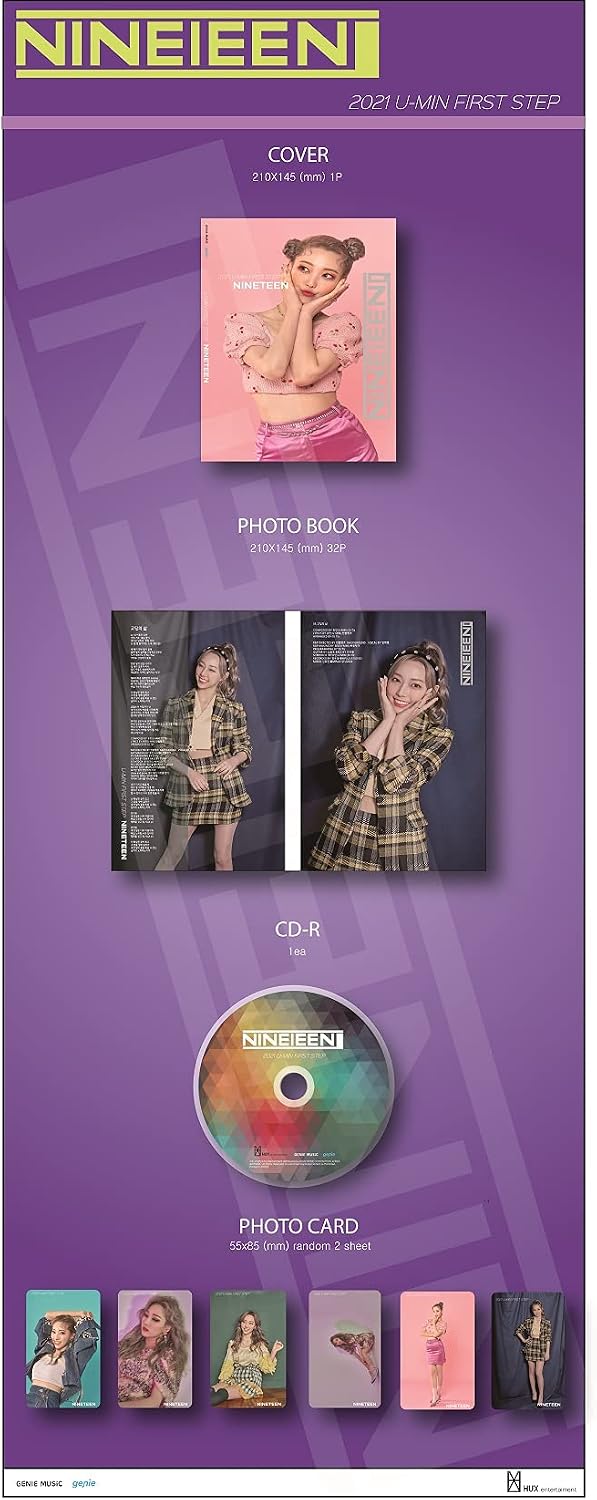 U-Min Nineteen 1st Mini Album CD+32p PhotoBook+2p PhotoCard+Message PhotoCard SET+Tracking Kpop Sealed