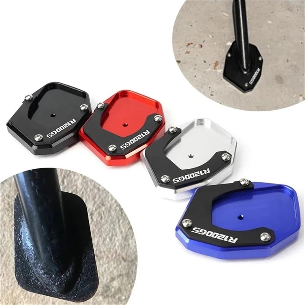 Piastra Cavalletto Moto Antiribaltamento per B&MW R1200GS 2007-2011 2012 R 1200 GS ADV Adventure 2008-2011 2012 Moto in Alluminio Cavalletto Laterale Cavalletto Allargare Supporto(Silver)