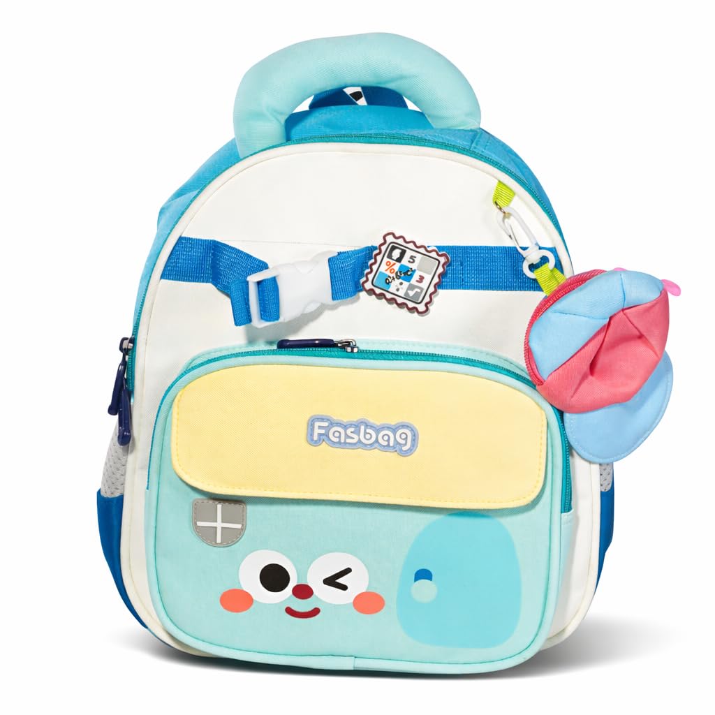 bubbajoy Cute Kids Backpack with Cartoon Faces - Adjustable Straps, Lightweight, Perfect for Preschool, Daycare, and Travel Ages 2–8-picture-33