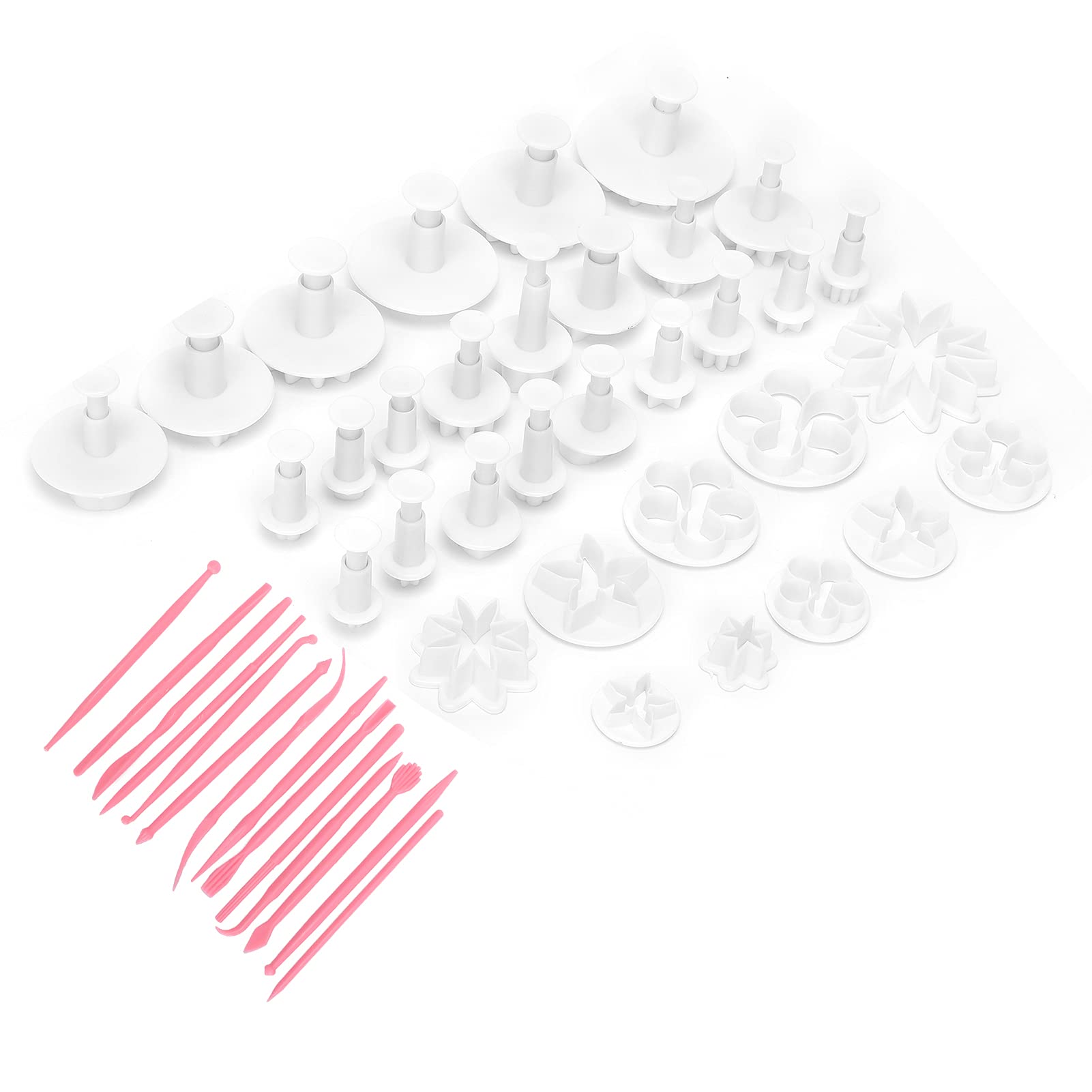 47 moldes para estampación de tartas, fondant, galletas, magdalenas, postres, herramientas de decoración, moldes de fondant, herramientas de fondant, molde para
