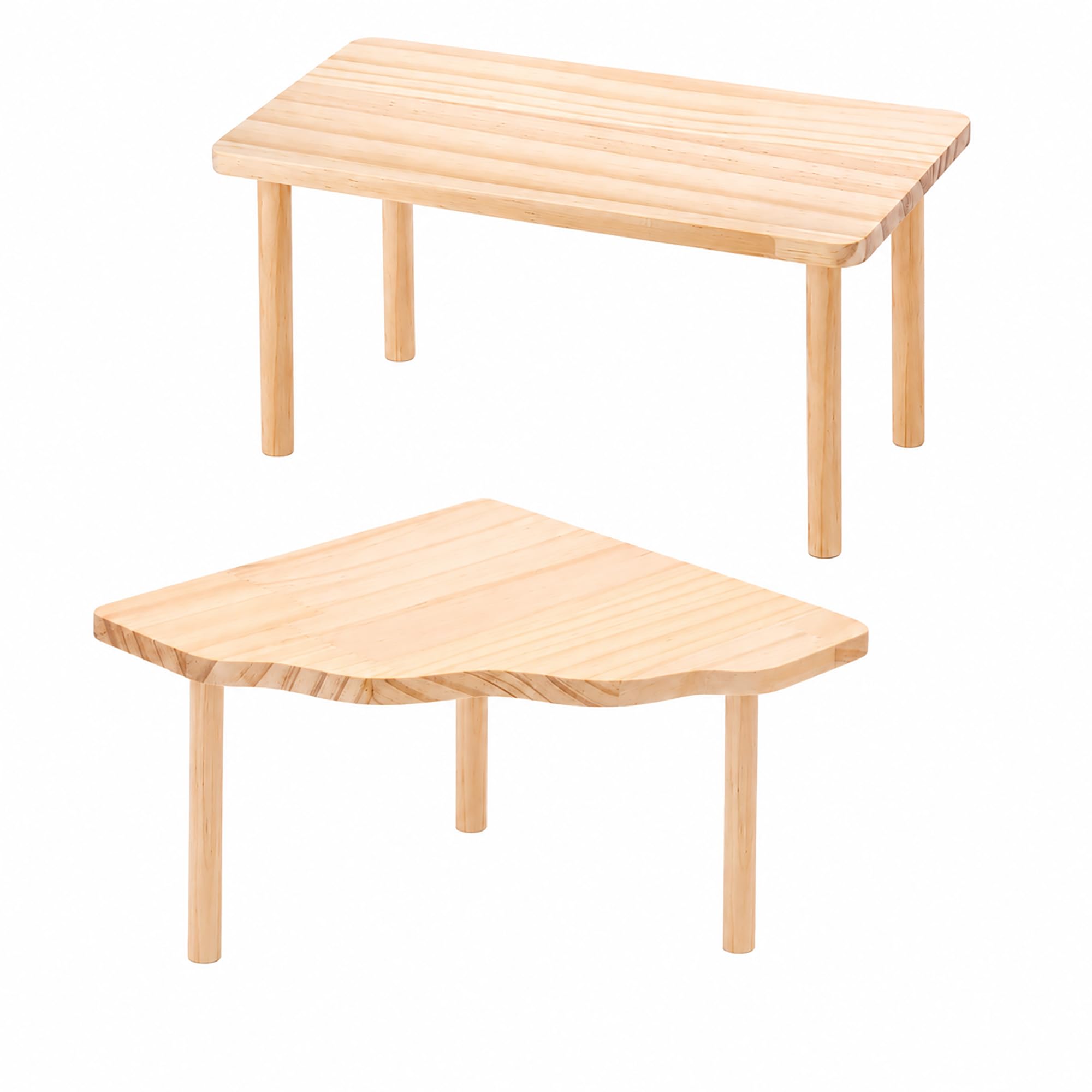 EZOOU Wooden Hamster Platform 2 Pcs – Small Animal Cage Platform with Hideout Area – Climbing Resting Stand for Syrian Dwarf Hamsters Mice Gerbils & Hamster Cage Accessories