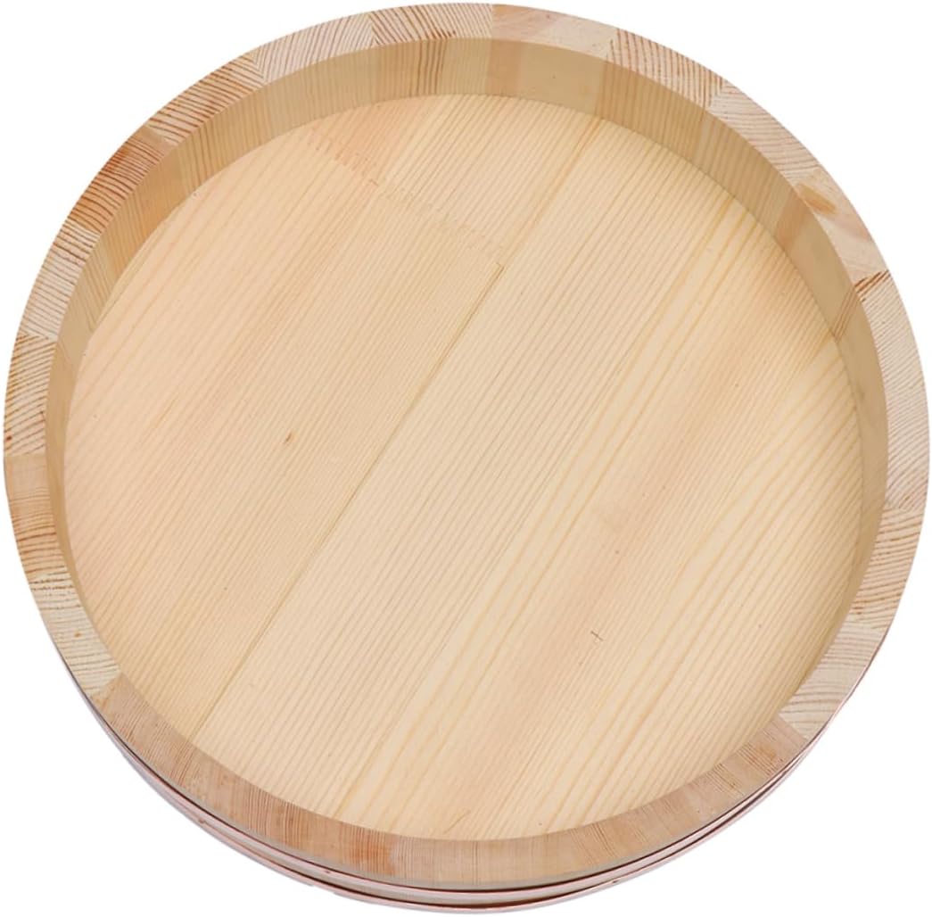 Wooden Sushi Rice Bucket Sushi Making Rice Mixing Tub Japanese Style Bucket for Home