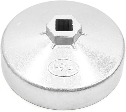 uxcell - Llave de filtro de aceite de metal, 15 flautas, 3.976in de diámetro interior, para coche