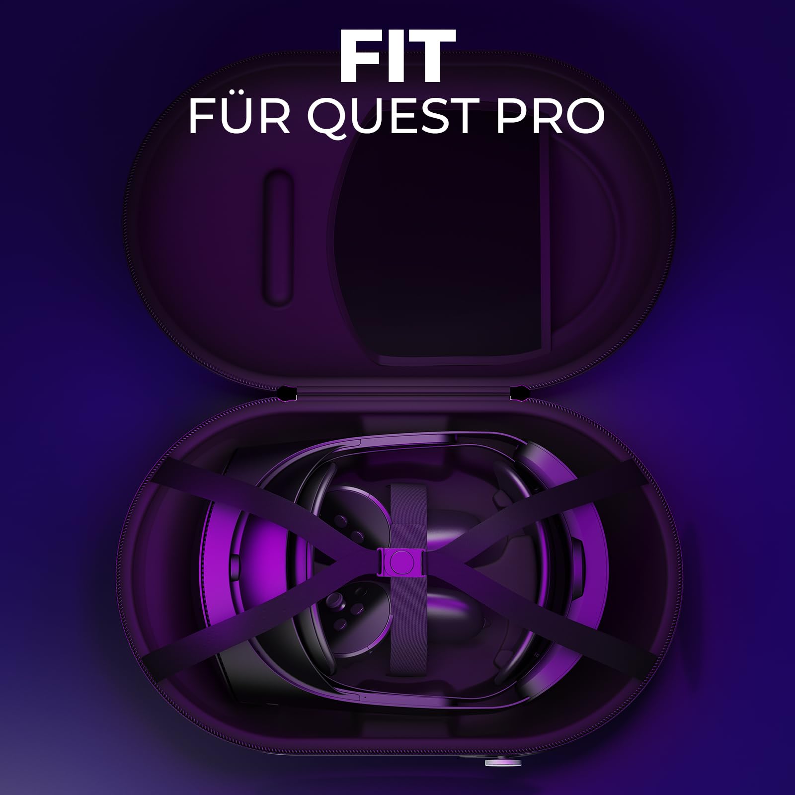DESTEK CC2 Tasche - Ausgezeichneter Schutz für Meta Quest 3 / Quest Pro/Pico 4 - Top-Qualität All-in-One Zubehöraufbewahrung & Elegante Reisewahl