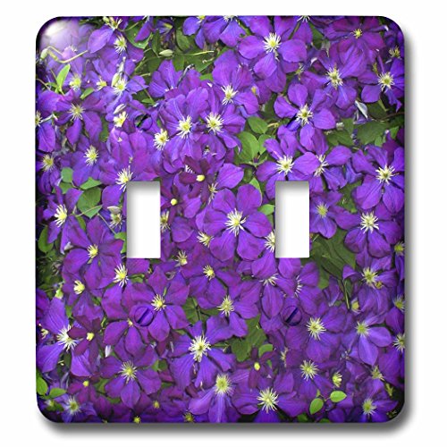 Interrupteur à bascule violet clematites lsp_55239_2 plaque de commutation decorative