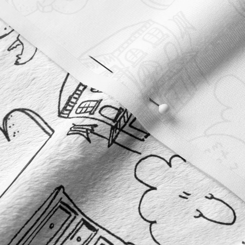 Spoonflower Fabric - Coloring Color Paint Illustration Printed on Minky Fabric by The Yard - Sewing Baby Blankets Quilt Backing Plush