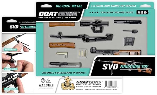 Miniatura 5 de GoatGuns Modelo SVD Dragunov en miniatura  Kit de construcción de metal fundido a presión a escala 13