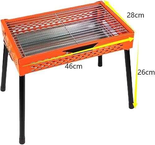 Miniatura 2 de Parrilla de carbón para barbacoa, parrilla de carbón portátil, parrillas plegables de metal para picnic al aire libre, parrilla de carbón portátil,