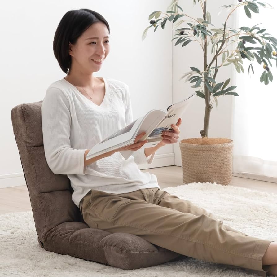 Amazon｜タンスのゲン 座椅子 ふわもこ 14段階 リクライニング