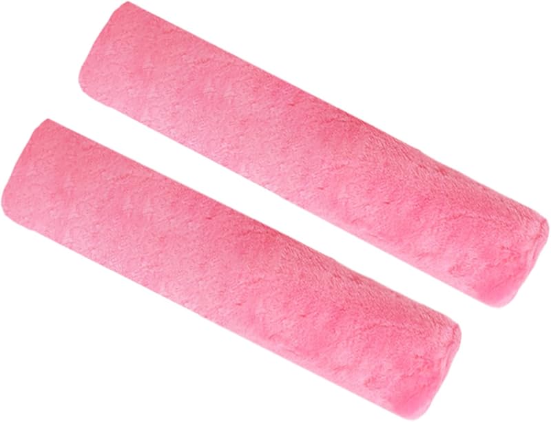 Almofadas de Ombro para Cinto de Segurança Fochutech em Pelúcia Rosa – 2 unidades