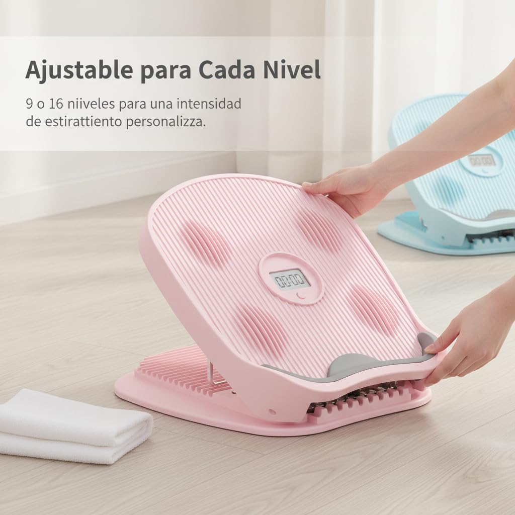 F Fityle Ejercicio para Estirar Pantorrillas con Temporizador Digital y Base Estable para Relajar los y Tendones en el Gimnasio y Casa, color to 4, style to 4, Azul