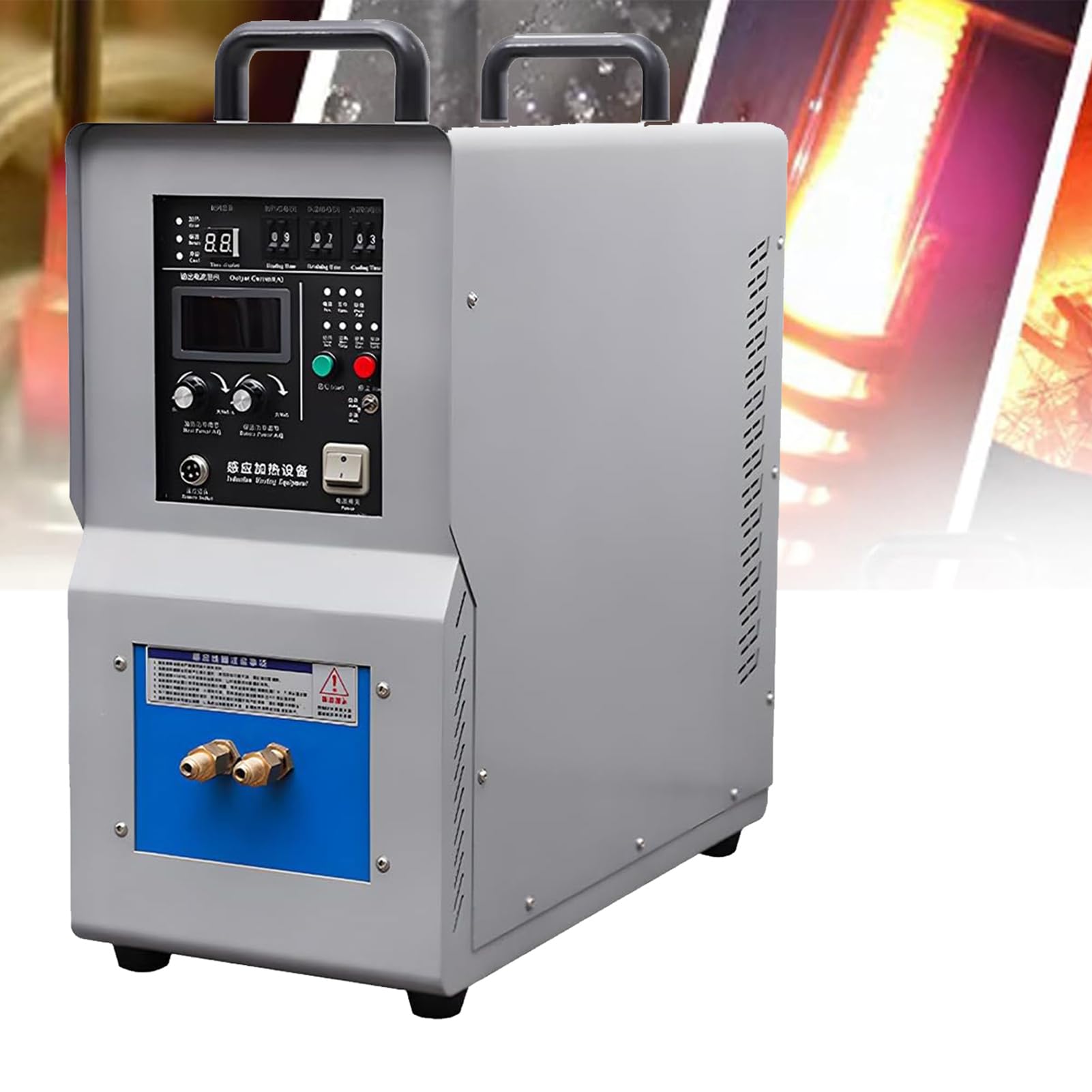 Zgrzewarka indukcyjna HF, generator grzewczy 15KW 110V/220V - piec 30-100KHz do obróbki cieplnej (spawanie, hartowanie, wyżarzanie, lutowanie) - 2 szpule