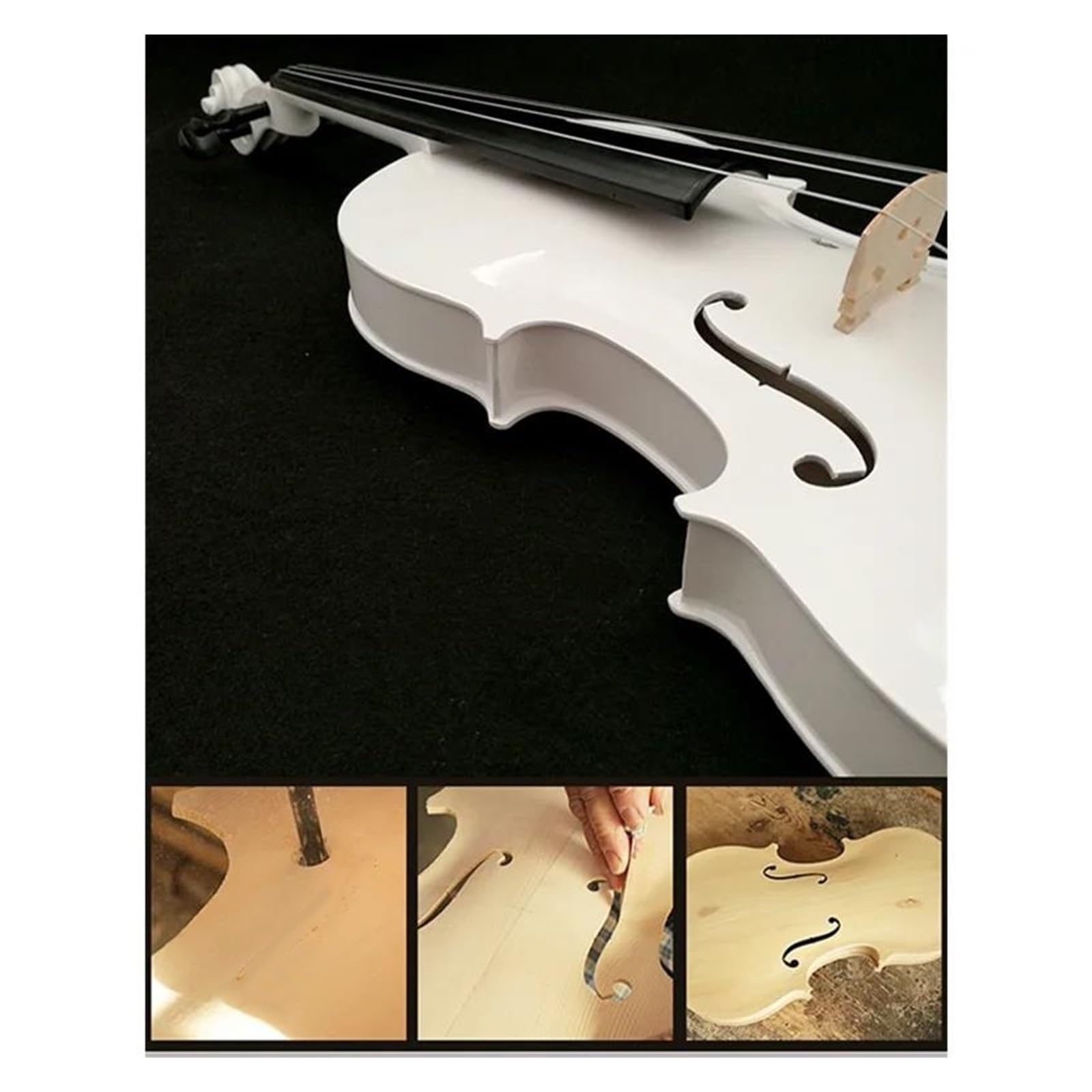 Violine 1 Stücke WEIß Farbe Violine 1/4 Violine Handwerk Violino Musical Instruments