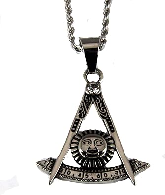 The Quiet Witness 4031915 Past Master Necklace Pendant Stainless Steel Masonic Blue Lodge Master Mason Masonry