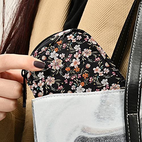 Black Background Pink Lily Pill Case Bag With Zipper Weekly Pill Organizer Pill Box Bag Organizer For Travel Business Hotel Family Camping Home Storage #TOP4