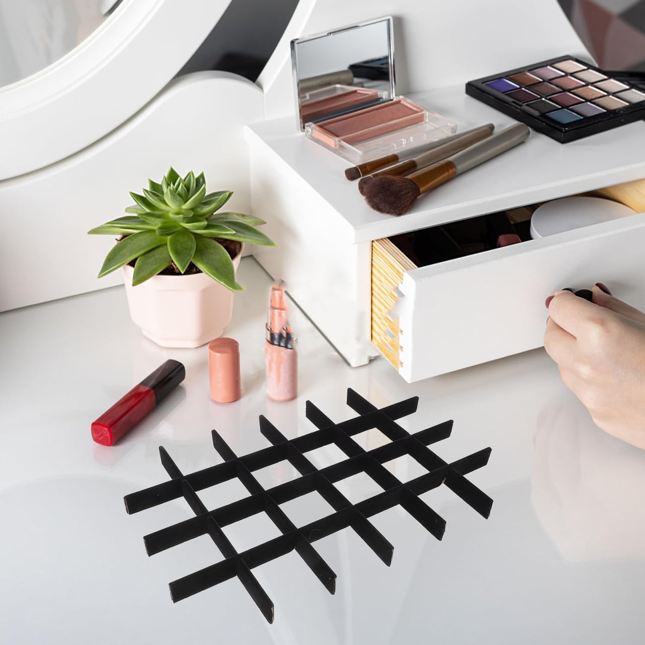 DOITOOL 1 Set Jewelry Tray Organizer Dividers Insert for Display Boxes Soft Lint Display Tray Dividers for Organizing Jewelry Storage And Showcases