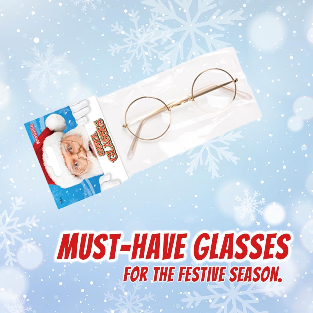Kangaroo Santa Claus Glasses, Gold, One Size Fits Most : Clothing, Shoes & Jewelry