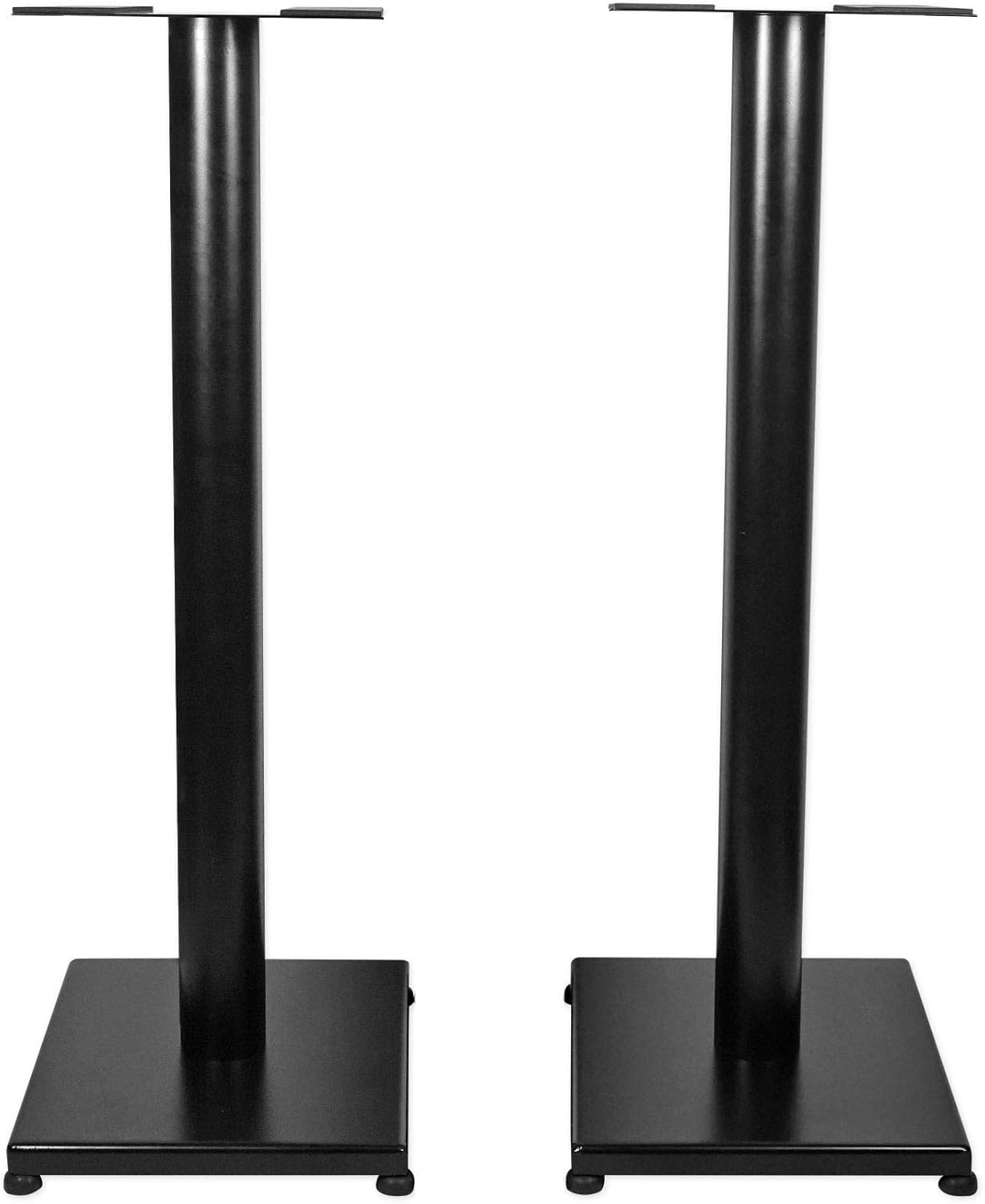 Rockville RS29B V2 Pair of 29" Steel Bookshelf Speaker Stands, 60 lbs Capacity, Cable Management, Adjustable Feet, for Home Audio and Studio Monitoring