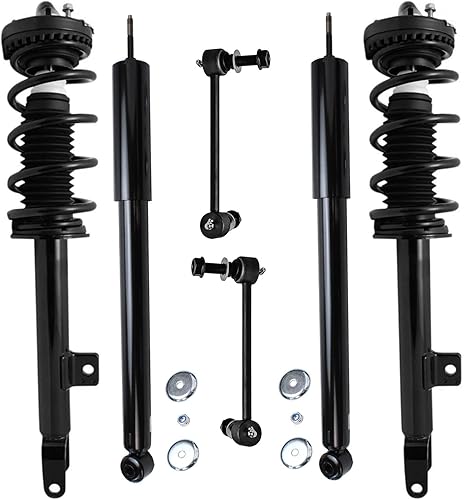 Miniatura 28 de Detroit Axle - Kit de amortiguadores de 6 puntales para Chevrolet Cruze Volt 2011-2012, puntales delanteros con resortes helicoidales barras