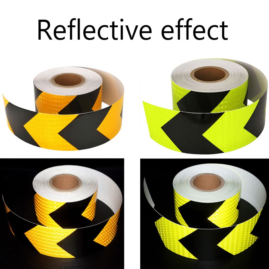 Nastro segnaletico rosso e bianco, Nastro adesivo riflettente di segnalazione pericolo 10 cm x 50 m multicolore(Yellow+black a)