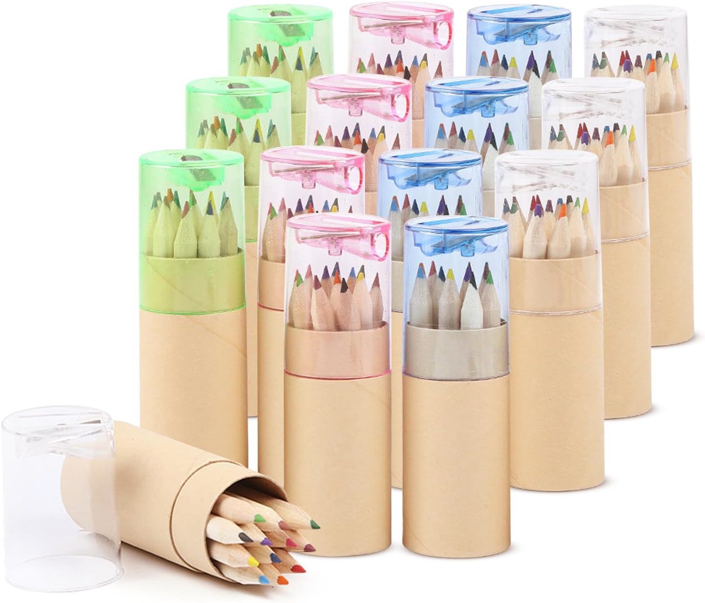 Amazon.com : Zeckzoin 15 Pack Mini Drawing Colored Pencils with ...